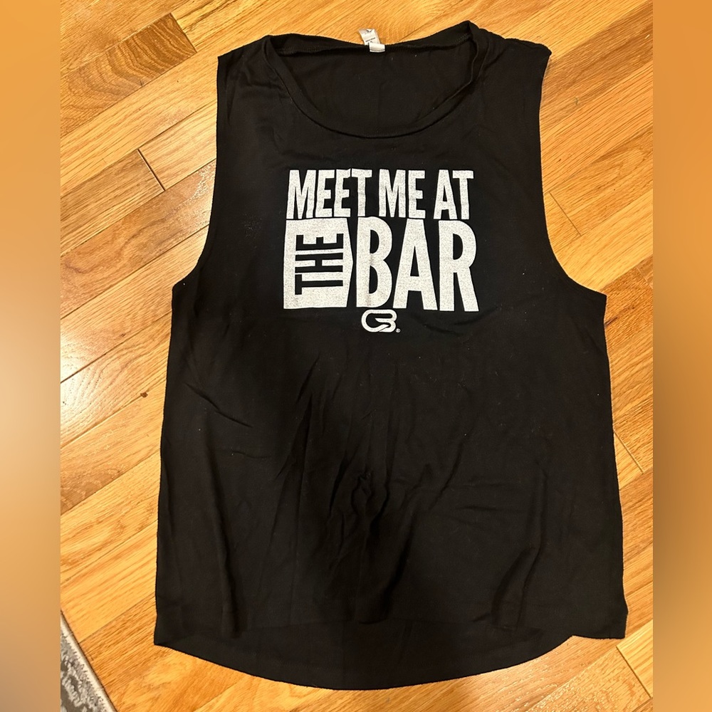 Black “Meet Me At The Bar” Cyclebar Muscle Tank Top